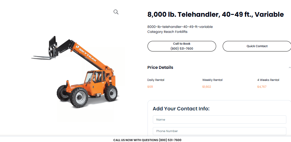 Rent Telehandlers in Chicago for Construction Projects